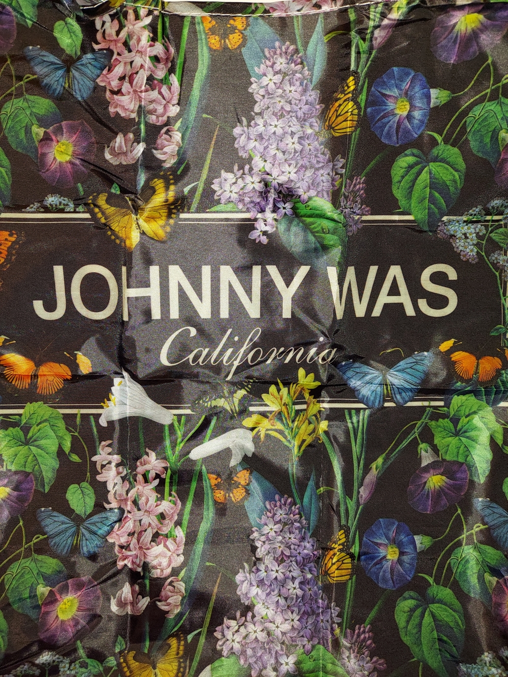 Johnny Was California Reusable Foldable Nylon Tote Bag - Picture 6 of 6